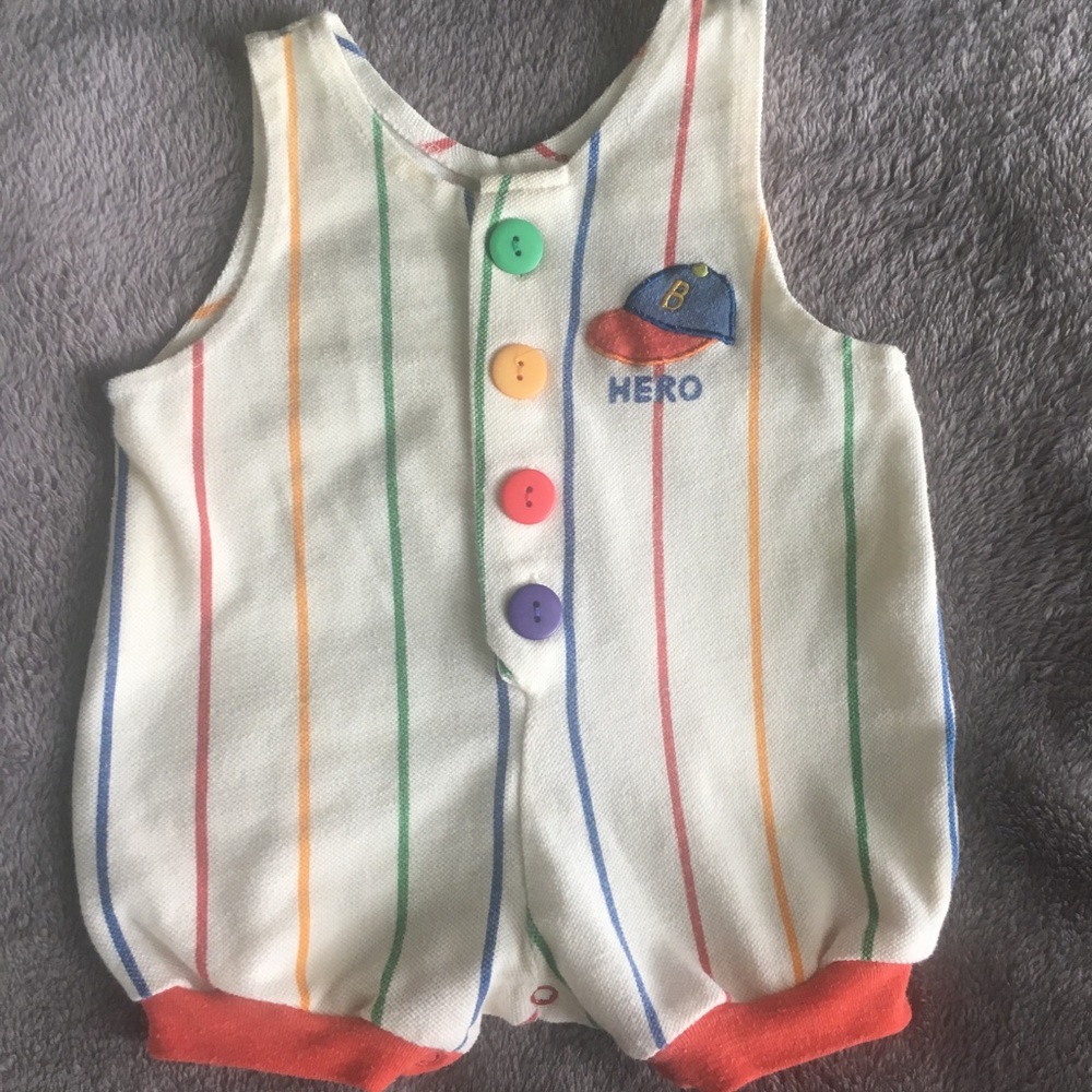 Vintage Baseball Romper